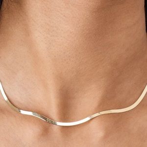 NWT Loren Stewart herringbone necklace